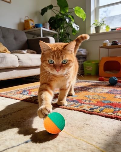 PET SHOW 20 Pack Cat Toys Sponge Balls 1.57inch for Indoor Cats Kitten - Image 5