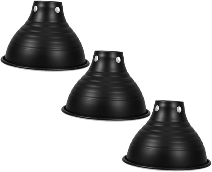 TEHAUX 3Pcs Heat Lamp Shade for Reptiles Insulation Lampshade Reflective Design for Improved Lighting Various Reptile Cages Easy Installation for Pet Stores and Homes