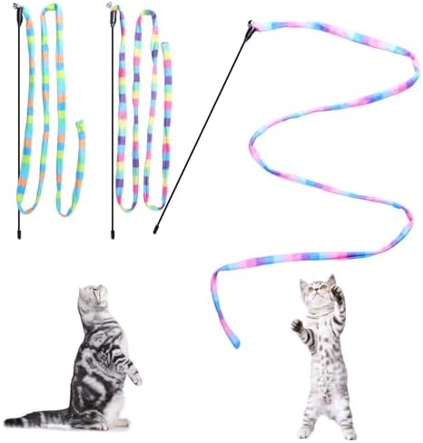 Cat Wand Toys Interactive Kitten Toys-3 Packs by M+JJYPET