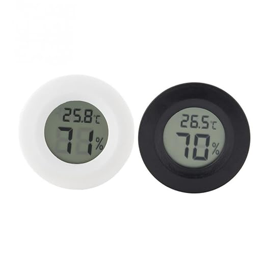 Kisangel 3sets Reptile Pet Temperature and Humidity Digital Hygrometer for Terrarium Use Lightweight Acrylic Design for Snakes Bearded Dragons and Frogs Black 4pc*3