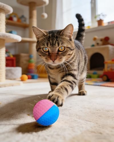 PET SHOW 20 Pack Cat Toys Sponge Balls 1.57inch for Indoor Cats Kitten - Image 7