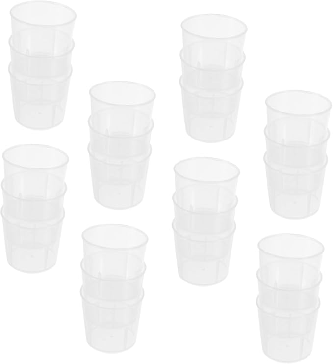 COLLBATH 100Pcs Reptile Measuring Cups Durable Feeding Dishes with Scale for Accurate Food Water Portions for Lizards Snakes and Pets