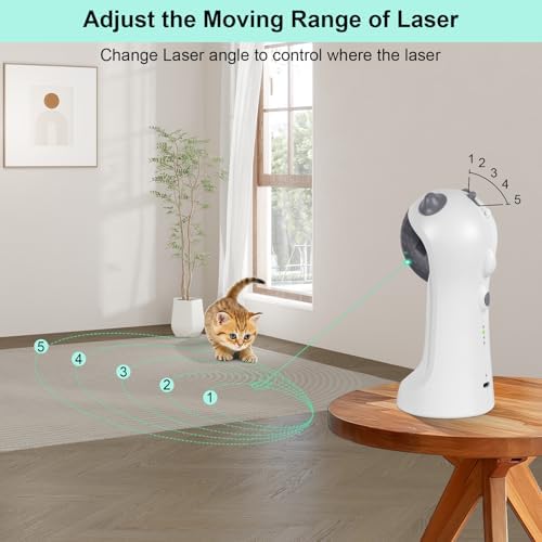 TBTeek Automatic Cat Toy Green Light, 5 Fun Patterns, 4 Speed Modes - Image 4