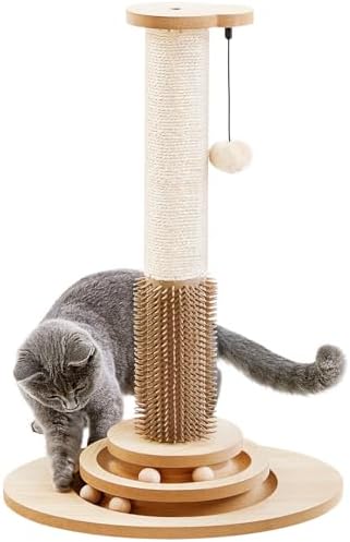 Made4Pets Cat Scratching Post for Indoor Cats with Self Groomer, 23" by Made4Pets
