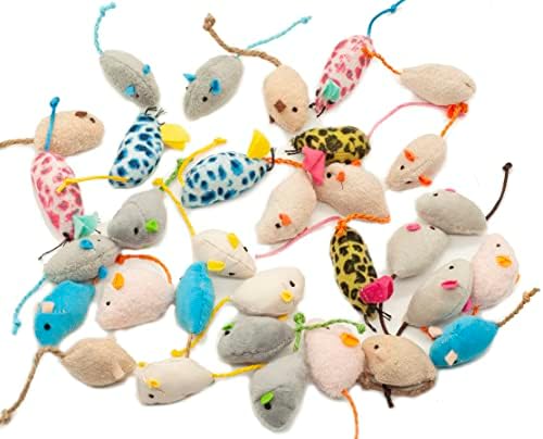 Fashion's Talk Mouse Cat Toys Soft Plush Catnip Mice Assorted Style Variety Pack 32 Count - Image 4