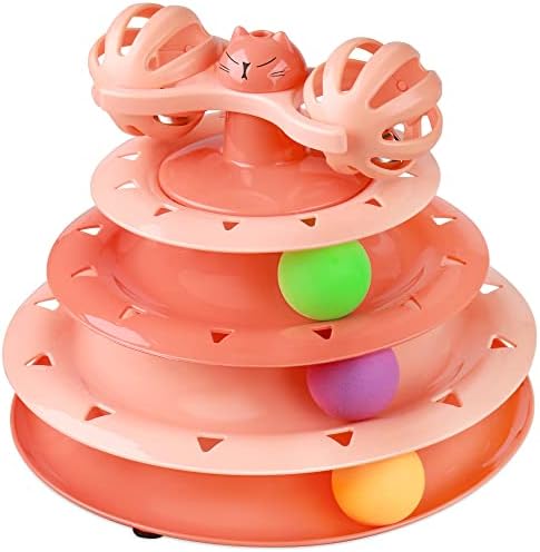 UPSKY Cat Toy Roller 4-Level Turntable with Colorful Balls and Bell Ball by UPSKY