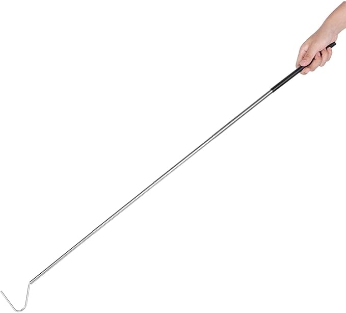 Snake Capture Hook, Stainless Steel Extensible Telescopic Snake Catcher Capture Hook Snake Reptile Catcher(100cm)