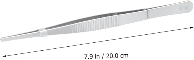 Straight Tweezers for Reptiles Stainless Steel Feeding Nippers Multi-purpose Cleaning Tool