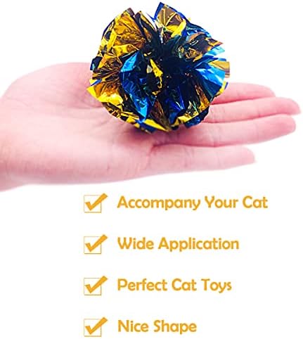 PET SHOW 20 Pack Cat Toy Crinkle Balls 2.5inch for Indoor Cats Kittens - Image 3