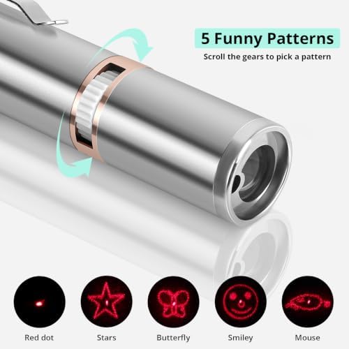 TBTeek Cat Toys, with Metal Case, 2 Pieces, Rechargeable, 7 Adjustable Patterns, Interactive Kitten Pet Dog Chase Toy for Cats Fun Playing Exercise - Image 3
