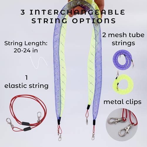 Cat Toys for Indoor Cats, Interactive Cat Wand Toy Set ?€? 2 Retractable Wands with Wooden Handles, 9 Refills (Feathers & Worms) ?€? 2 Mesh Tube Strings & 1 Elastic String for Cats and Kittens - Image 7