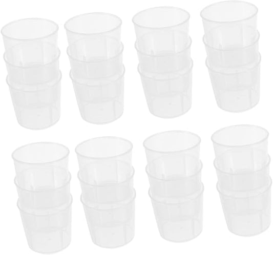 100Pcs Reptile Measuring Cups Food Water Scale Cups for Easy Feeding for Pets Washable for Bearded Dragons Geckos and Lizards