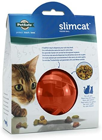 PetSafe Slimcat Feeder Ball Cat Toy, Orange, 1 Count (Pack of 6) - Image 7