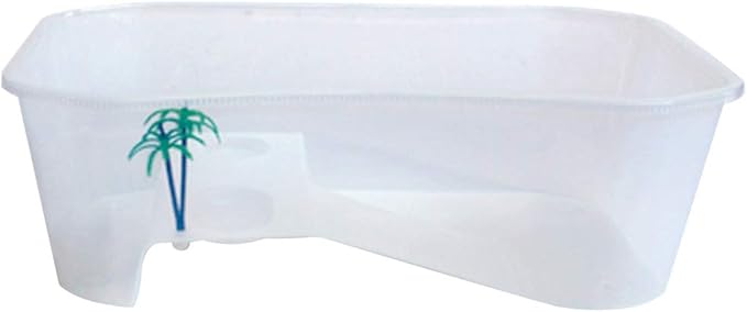 for Turtle Vivarium Box Aquarium for Breeding Box Habitat Tortoise Food Feeding Box with Basking Pl