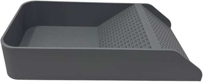 Chatelet Hermit Crab, Lizard, Turtle, Amphibian XL Watering Pool | Platform Pool Accessory with Access Ramp for Pet Habitats | 9.75" x 5" | Made in USA (X-Large) (Fresh Only, Gray)