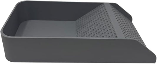 Chatelet Hermit Crab, Lizard, Turtle, Amphibian XL Watering Pool | Platform Pool Accessory with Access Ramp for Pet Habitats | 9.75" x 5" | Made in USA (X-Large) (Fresh Only, Gray)