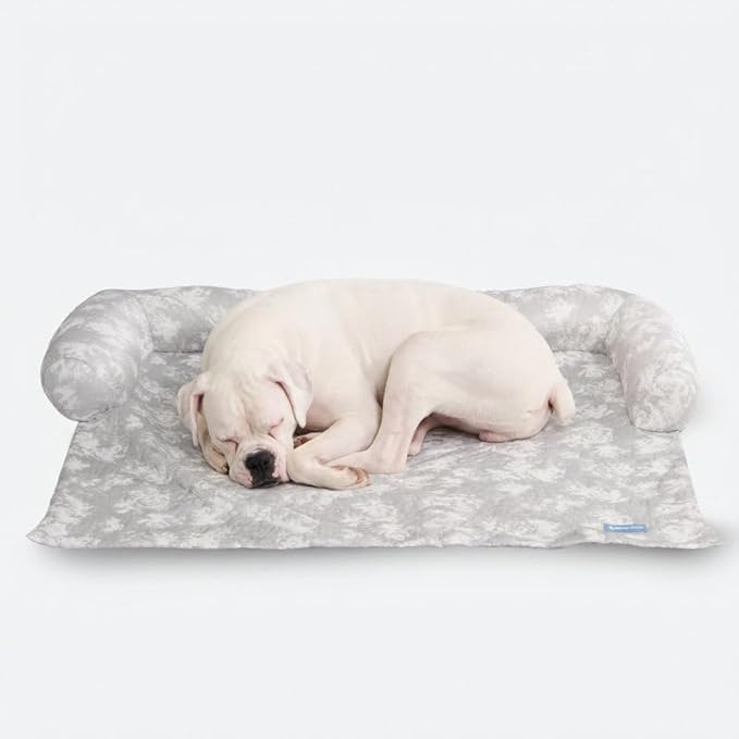 Spark Paws Cooling Couch Cover Dog Bed, Furniture Protector Mat, Non-Toxic Washable Pet Cooling Pad for Large & Small Dog - Cloud Grey - Size XL