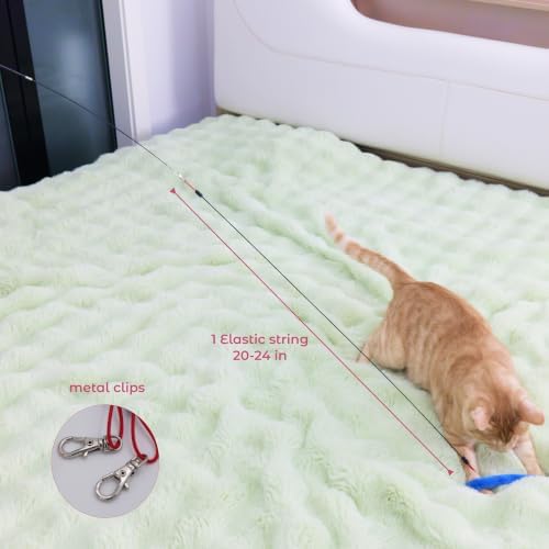 Interactive Cat Wand Toy with Feather Refills, Cat Teaser Toy for Kittens - Image 4