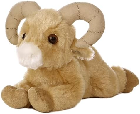 Aurora?? Adorable Mini Flopsie??? Big Horn Sheep??? Stuffed Animal - Mini Companions Ready for Playful Adventures - for Kids All Ages, Toddlers, Adults, and Families - Brown 8 Inches by Aurora%C2%AE