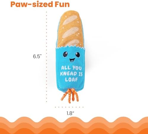 Catstages Loaf Kicker Interactive Cat Toy with Catnip & Dental Mesh, 6.5" - Image 5
