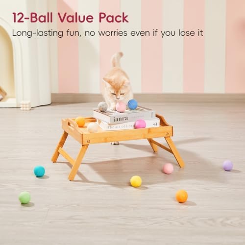 Potaroma 12 Pcs Quiet Play Felt Cat Ball Toys with Catnip Inside - Image 6