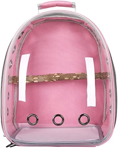 Birdcages Portable Bird Cage Parrot Carrier Backpack Travel Bag with Prech and Feeder Acrylic Transparent 360° Sightseeing Pet Accessories,Type A8