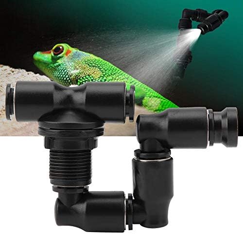 Reptiles Fogger Mist Sprinkler Adjustable Reptile Forest Super Fogger Mist System Black Pet Cooling System for Rainforest