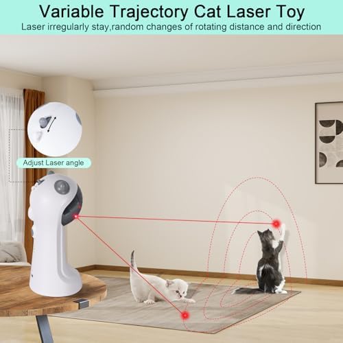 TBTeek Cat Toy, Automatic Motion-Activated, 5 Fun Patterns, 4 Speed Modes - Image 2