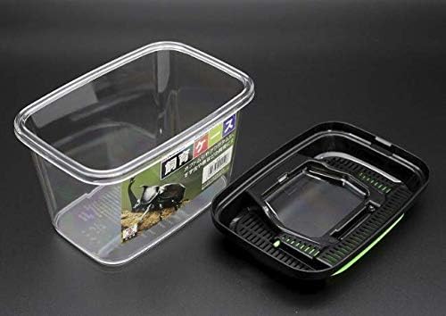 Critter Keeper with Handle, Easy to Observe, Terrarium for Bugs, Fish, Lizards, Crawfish, Frogs, or Snakes, Insect cage, Made in Japan (1pc)