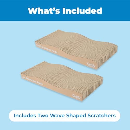 Best Pet Supplies Catify Cat Scratcher Pads - Wave, 2-Pack - Image 3