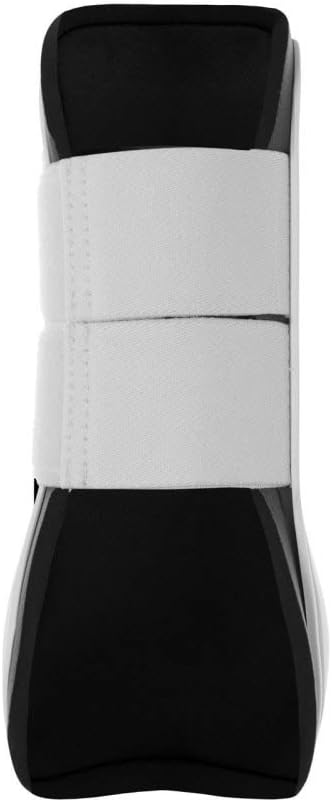 HORZE Chicago Protective Horse Tendon Boots - Lightweight Open Front Boots for Jumping, Trail Riding, and Turnout (Pair) - White/Grey - Pony