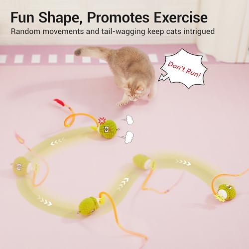 Potaroma Interactive Cat Toy with Motion Sensor, Chirping Sound & Catnip - Image 2