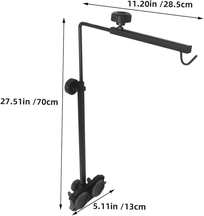 Happyyami Reptile Heat Lamp Fixture Stand Bracket for Turtle Basking Lizard Light Setup Aquarium Accessory for Enhanced Growth and Easy Lighting