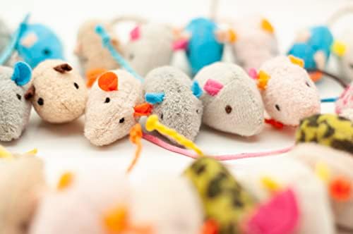 Fashion's Talk Mouse Cat Toys Soft Plush Catnip Mice Assorted Style Variety Pack 32 Count - Image 5