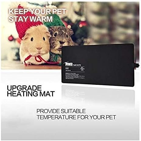 iPower 6x8 Inch Reptile Heat Pad Under Tank Heater, Energy-Efficient & Waterproof Design Terrarium Warmer Mat for Turtles, Lizards, Snakes & Small Pets