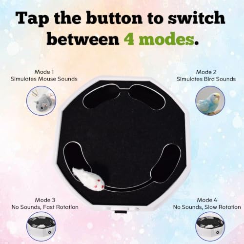 Automatic Cat Toy, Rechargeable Interactive Cat Toy with 4 Modes & Sounds - Image 5