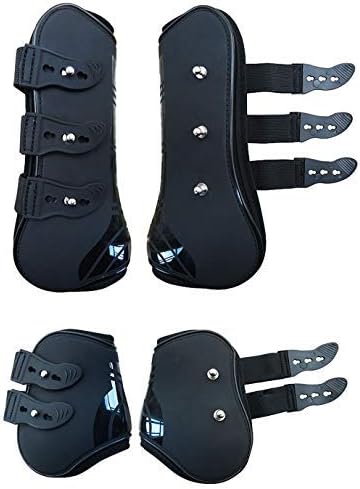 Open Front Jumping Tendon Horses Boots, Secure Leg Protection, Lightweight and Tough Dressage Horse Riding Equestrian Equipment
