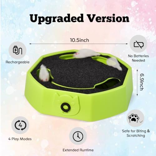 Automatic Cat Toy, Rechargeable Interactive Cat Toy with 4 Modes & Sounds - Image 4