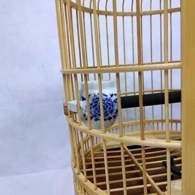 Round Bird Cage Large Bird Carrier Handmade Flight Birdcage Capacity Travel Carrier Cage Bird Aviary Bamboo Parrot Cage Budgie Cage