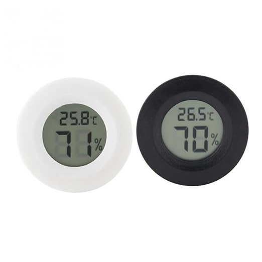 Garneck 8pcs Reptile Pet Humidity Compact Digital Thermometer Temperature Humidity Gauge for Pet Boxes
