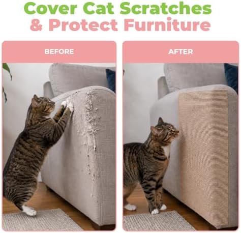 Catify Peel & Stick Cat Scratching Mat - Beige, L:39" - Image 6