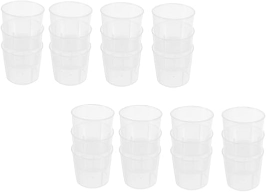 Happyyami 100pcs Creative Measuring Cups for Reptile Feeding Food Cups Scales for Accurate Portion Control Easy to Clean for Lizards and Other Pets