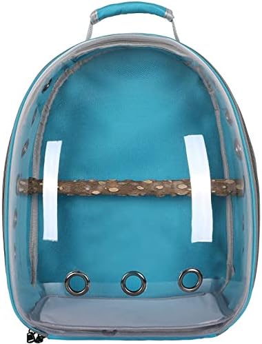 Birdcages Portable Bird Cage Parrot Carrier Backpack Travel Bag with Prech and Feeder Acrylic Transparent 360° Sightseeing Pet Accessories,Type A1