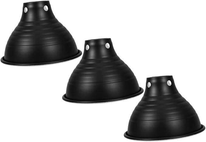 Veemoon 3pcs Reflective Reptile Lamp Lampshade Heat Dome for Pet Heating Light Illumination for Lizard Turtle Snake Enclosures Iron Design