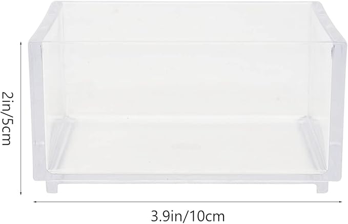 2pcs Acrylic Reptile Terrarium Reptile Aquarium Breeding Tank Transparent Feeding Box Bathing Pool for Frogs Hermit Crabs Lizards Tank
