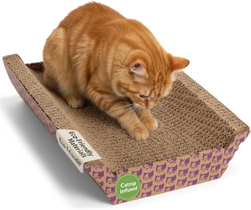 SmartyKat Super Scratcher Chaise Corrugated Cat Scratcher,Catnip Infusion Technology - Brown,One Size,(Pack of 6) by SmartyKat
