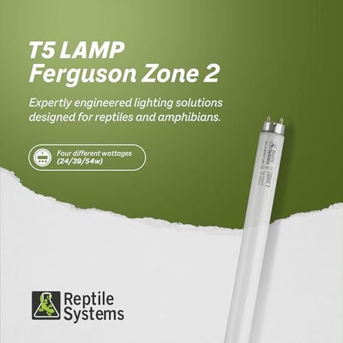 Reptile Systems T5 Ferguson Zone 2 Reptile Lamp – 24-in, 24-watt – Light for Reptiles, Chameleons & Geckos – Ideal for Tanks & Vivariums