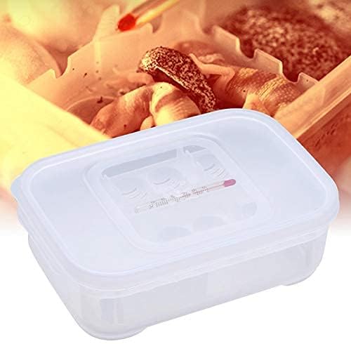 Reptile Breeding Box,16.5x11x5.2cm Reptile Hatchery Box Reptile Incubation Box with Transparent Cover and Temperature Measuring for Hatching Reptiles Lizards, Snakes