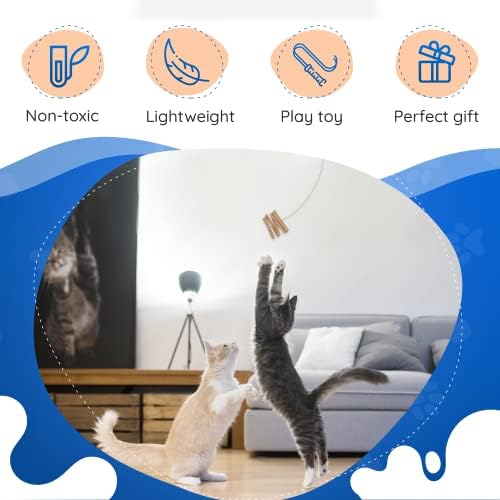 Cat Dancer Interactive Cat Toy - Fun and Fitness for Your Furry Friend - Engaging Paper Roll Attached with 30 Inches Flexible Spring Steel Wire for Playful Cats ?€? 3 Pack - Image 6