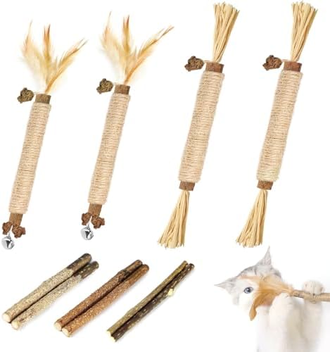 Tocirelo Cat Toys Silvervine Sticks, Natural Catnip Toys for Indoor Cats by Tocirelo